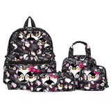 Darrahopens Baby & Kids > Baby & Kids Others > Kid's Backpacks Black 4-Piece Large Capacity School Backpack Set for Primary Students Years 3-6 Durable Nylon Lightweight Rucksack with Handbag for Daily Australian School Life