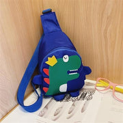 Darrahopens Baby & Kids > Baby & Kids Others > Kid's Backpacks Blue Kids Cartoon Dinosaur Chest Bag Cute Lightweight Nylon Crossbody Shoulder Pack for Toddlers Outings and Travel New Arrival Gift