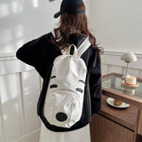 Darrahopens Baby & Kids > Baby & Kids Others > Kid's Backpacks Cute Dog Face Backpack for Kids & Teens – White Cartoon Animal School Bag with Long Ears, Large Capacity Daypack for Girls and Boys (White)