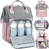 Darrahopens Baby & Kids > Baby & Kids Others > Kid's Backpacks Diaper bag/backpack - Multifunctional baby diaper bag (large) - pink/gray