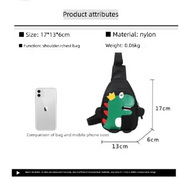 Darrahopens Baby & Kids > Baby & Kids Others > Kid's Backpacks Green Kids Cartoon Dinosaur Chest Bag Cute Lightweight Nylon Crossbody Shoulder Pack for Toddlers Outings and Travel New Arrival Gift