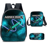 Darrahopens Baby & Kids > Baby & Kids Others > Kid's Backpacks Minecraft Backpack 3 Sets for Elementary High School Students Compatible with Minecraft