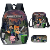 Darrahopens Baby & Kids > Baby & Kids Others > Kid's Backpacks Minecraft Backpack 3 Sets for Elementary High School Students Compatible with Minecraft