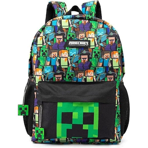 Darrahopens Baby & Kids > Baby & Kids Others > Kid's Backpacks Minecraft Backpack for Boys Black School Bag Compatible with Creeper Zombie Skeleton Enderman \u0026 Cave Spider