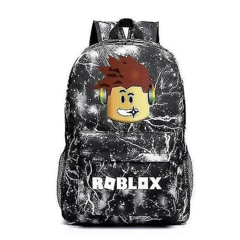 Darrahopens Baby & Kids > Baby & Kids Others > Kid's Backpacks New Roblox Backpack Children School Bag Student Book Bag Travel Bag Gift Black Lightning none_max