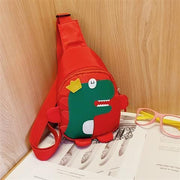 Darrahopens Baby & Kids > Baby & Kids Others > Kid's Backpacks Red Kids Cartoon Dinosaur Chest Bag Cute Lightweight Nylon Crossbody Shoulder Pack for Toddlers Outings and Travel New Arrival Gift