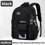 Teenager Backpack Safe Materials Backpack Multiple Compartments Backpack Ample - Black - Size 47-34CM In Australia - Darrahopens