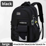 Teenager Backpack Safe Materials Backpack Multiple Compartments Backpack Ample - Black - Size 47-34CM In Australia - Darrahopens