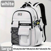 Darrahopens Baby & Kids > Baby & Kids Others > Kid's Backpacks Teenager Backpack Safe Materials Backpack Multiple Compartments Backpack Ample - White - Size 47-34CM In Australia - Darrahopens