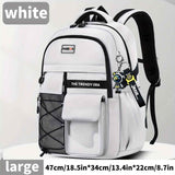 Darrahopens Baby & Kids > Baby & Kids Others > Kid's Backpacks Teenager Backpack Safe Materials Backpack Multiple Compartments Backpack Ample - White - Size 47-34CM In Australia - Darrahopens