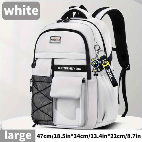 Darrahopens Baby & Kids > Baby & Kids Others > Kid's Backpacks Teenager Backpack Safe Materials Backpack Multiple Compartments Backpack Ample - White - Size 47-34CM In Australia - Darrahopens