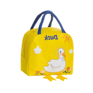 Darrahopens Baby & Kids > Baby & Kids Others > Kid's Lunch Boxes & Bags 3D Bento Lunch Bag Cartoon Handbag Insulated Food Box Bag for Students LunchTote - Yellow Duck
