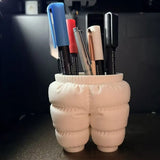 Darrahopens Baby & Kids > Baby & Kids Others > Pen & Pencil Cases A unique 3D printed down-filled pants pen holder desktop organizer, white.