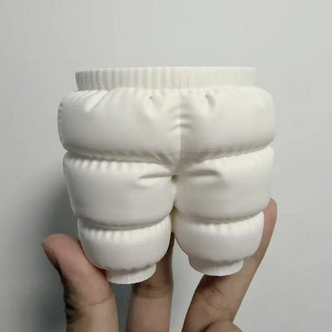 Darrahopens Baby & Kids > Baby & Kids Others > Pen & Pencil Cases A unique 3D printed down-filled pants pen holder desktop organizer, white.