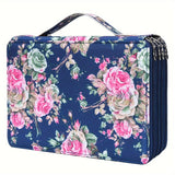 Darrahopens Baby & Kids > Baby & Kids Others > Pen & Pencil Cases Pencil Case - Large Capacity | Colored Pencils | Pencils | Zippered - Three-Layer Pencil Case - Pencil Storage Bag - Holds 120 Pencils - Blue