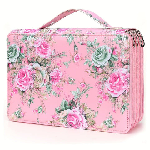 Darrahopens Baby & Kids > Baby & Kids Others > Pen & Pencil Cases Pencil Case - Large Capacity | Colored Pencils | Pencils | Zippered - Three-Layer Pencil Case - Pencil Storage Bag - Holds 120 Pencils - Pink