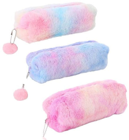 Darrahopens Baby & Kids > Baby & Kids Others > Pen & Pencil Cases Pencil Cases - 3-Piece - Storage Bags - Fluffy Fleece Pencil Cases - Rainbow Gradient Design - Suitable for girls aged 3 to 12 - Ideal gift for birthdays, graduations and Christmas