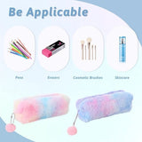 Darrahopens Baby & Kids > Baby & Kids Others > Pen & Pencil Cases Pencil Cases - 3-Piece - Storage Bags - Fluffy Fleece Pencil Cases - Rainbow Gradient Design - Suitable for girls aged 3 to 12 - Ideal gift for birthdays, graduations and Christmas