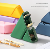 Darrahopens Baby & Kids > Baby & Kids Others > Pen & Pencil Cases Pink Transforming Silicone Pencil Case - Stand-Up Pen Holder & Stationery Organizer
