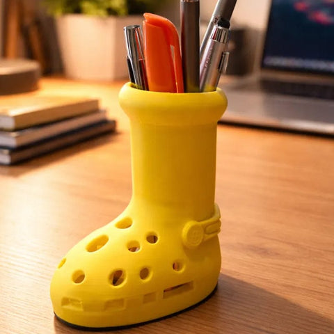 Darrahopens Baby & Kids > Baby & Kids Others > Pen & Pencil Cases Yellow Crocs Boot Pen Holder – A Fun Desktop Organizer