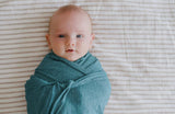 Darrahopens Baby & Kids > Baby & Kids Others Ponchik Babies + Kids - Ribbed Swaddle Jersey Wrap - Jewel
