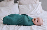 Darrahopens Baby & Kids > Baby & Kids Others Ponchik Babies + Kids - Ribbed Swaddle Jersey Wrap - Jewel