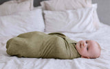 Darrahopens Baby & Kids > Baby & Kids Others Ponchik Babies + Kids - Ribbed Swaddle Jersey Wrap - Pistachio