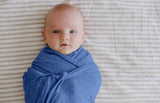 Darrahopens Baby & Kids > Baby & Kids Others Ponchik Babies + Kids - Ribbed Swaddle Jersey Wrap - Ribbon