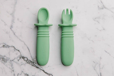 Darrahopens Baby & Kids > Baby & Kids Others Selfie Spoon + Fork ™ - Mint Crisp