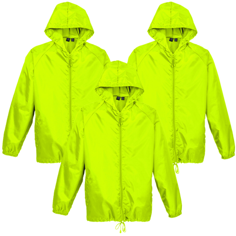 Darrahopens Baby & Kids > Boys Clothing 3x Youth Spray Jacket Outdoor Casual Hike Rain Sport Waterproof - Fluoro Lime
