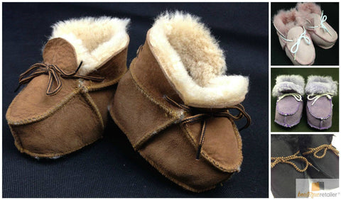 Darrahopens Baby & Kids > Boys Clothing BABY MOCCASINS Soft Lambskin Slippers Shoes Winter Warm Newborn Kids Childrens