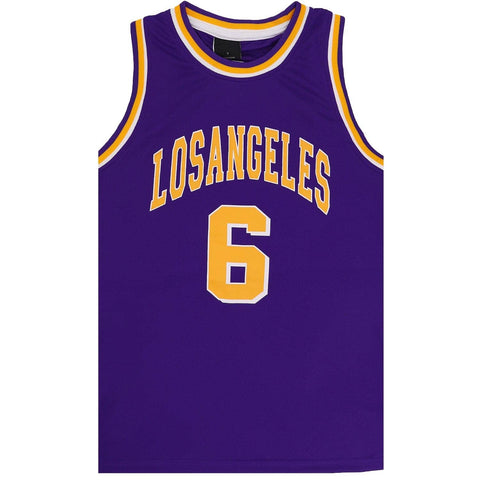Darrahopens Baby & Kids > Boys Clothing Kid's Basketball Jersey Tank Boys Sports T Shirt Tee Singlet Tops Los Angeles, Purple - Los Angeles 6, 6
