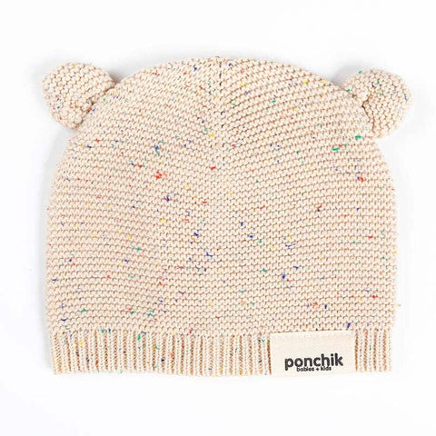 Darrahopens Baby & Kids > Boys Clothing Ponchik Babies + Kids Bear Knitted Beanie Hat - Carmel