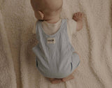 Darrahopens Baby & Kids > Boys Clothing Ponchik Babies + Kids - Cotton Dungaree Overalls - Capri Blue - 3-6 months