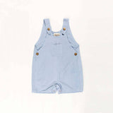 Darrahopens Baby & Kids > Boys Clothing Ponchik Babies + Kids - Cotton Dungaree Overalls - Capri Blue - 3-6 months