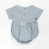 Darrahopens Baby & Kids > Boys Clothing Ponchik Babies + Kids - Linen Romper - Capri Blue - Size 2y Only
