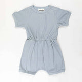 Darrahopens Baby & Kids > Boys Clothing Ponchik Babies + Kids - Ribbed Cotton Romper - Capri Blue