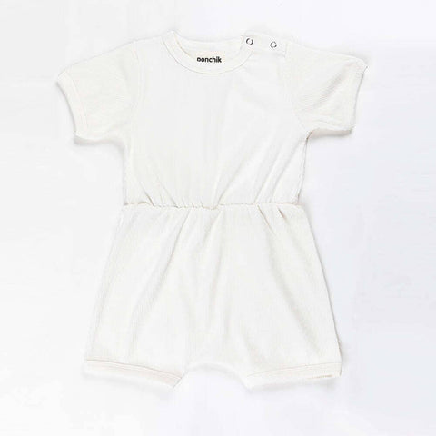 Darrahopens Baby & Kids > Boys Clothing Ponchik Babies + Kids - Ribbed Cotton Romper - Daisy