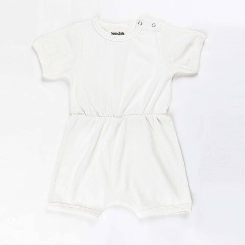 Darrahopens Baby & Kids > Boys Clothing Ponchik Babies + Kids - Ribbed Cotton Romper - Daisy - 6-12 months