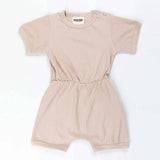 Darrahopens Baby & Kids > Boys Clothing Ponchik Babies + Kids - Ribbed Cotton Romper - Sugar Cookie - 3-6 months