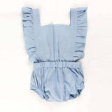 Darrahopens Baby & Kids > Boys Clothing Ponchik Babies + Kids Ruffle Back Romper - Capri Blue - 3 years