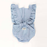 Darrahopens Baby & Kids > Boys Clothing Ponchik Babies + Kids Ruffle Back Romper - Capri Blue
