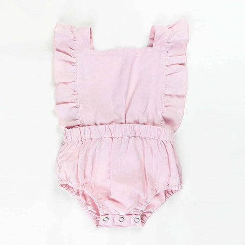 Darrahopens Baby & Kids > Boys Clothing Ponchik Babies + Kids Ruffle Back Romper - Lemonade