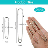 Darrahopens Baby & Kids > Gates & Playpens > Safety Gates & Safety Accessories 20 Safety Pins - Large Safety Pin Length - Heavy Safety Pins for Blankets, Kilts, Knitting, Crafts (63mm & 100mm)