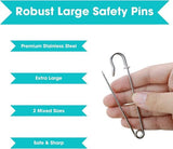 Darrahopens Baby & Kids > Gates & Playpens > Safety Gates & Safety Accessories 20 Safety Pins - Large Safety Pin Length - Heavy Safety Pins for Blankets, Kilts, Knitting, Crafts (63mm & 100mm)