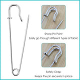 Darrahopens Baby & Kids > Gates & Playpens > Safety Gates & Safety Accessories 20 Safety Pins - Large Safety Pin Length - Heavy Safety Pins for Blankets, Kilts, Knitting, Crafts (63mm & 100mm)