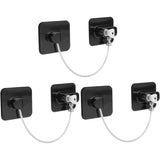 Darrahopens Baby & Kids > Gates & Playpens > Safety Gates & Safety Accessories 3 Pack Child Safety Window Lock, Adhesive Refrigerator Door Lock Opening Limit Cable Child Safety Window Block With 3