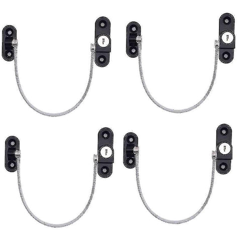 Darrahopens Baby & Kids > Gates & Playpens > Safety Gates & Safety Accessories 4 Pcs Black Window Stopper Childproof Lock Compatible with Various Brands