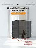 Darrahopens Baby & Kids > Gates & Playpens > Safety Gates & Safety Accessories 78X130CM Black Retractable Mesh Safety Gate for Pets & Babies - Scratch-Resistant Indoor/Outdoor Security Barrier, No-Drill Installation