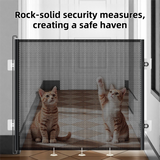Darrahopens Baby & Kids > Gates & Playpens > Safety Gates & Safety Accessories 78X150CM Black Retractable Mesh Safety Gate for Pets & Babies - Scratch-Resistant Indoor/Outdoor Security Barrier, No-Drill Installation